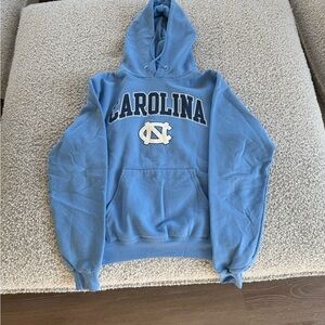 Champion Carolina Blue Crewneck Hoodie with UNC Logo